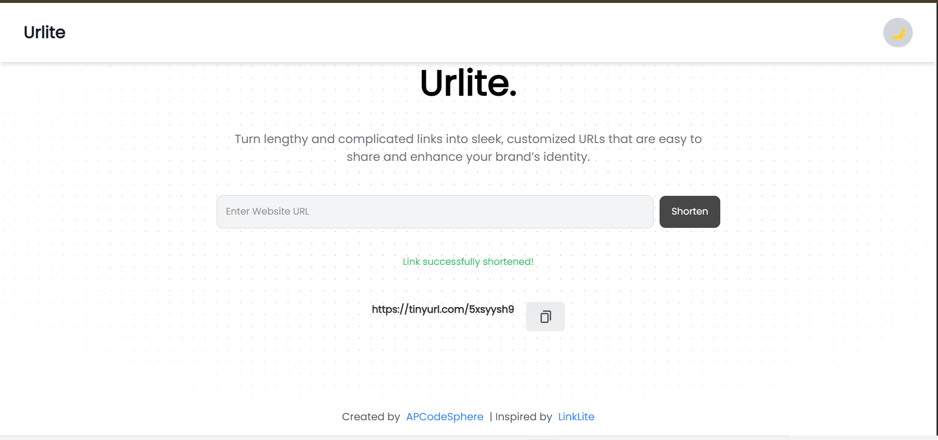 Urlite screenshot 2